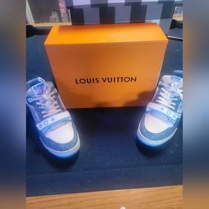 Louis vuitton sneakers Blue and white men size 11